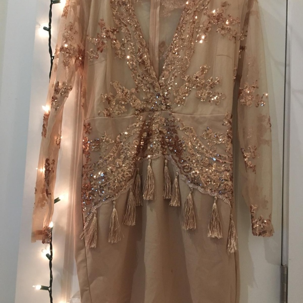 Shiny Golden Formal Dress